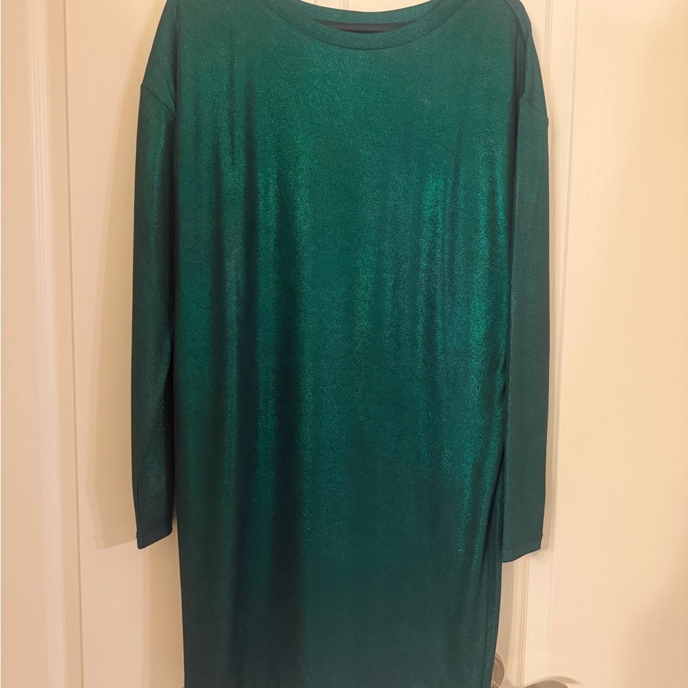 Ralph Lauren Shimmering Deep vibrant Green Party Dress